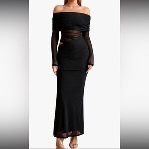 Elegant Black Off-Shoulder Dress